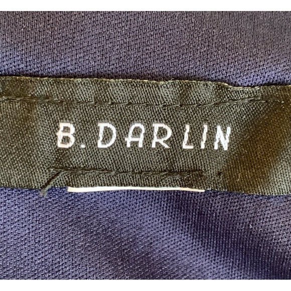 B DARLIN NAVY BLUE OFF SHOULDER FIT & FLARE PARTY DRESS. JUNIOR SIZE MEDIUM - Picture 7 of 7